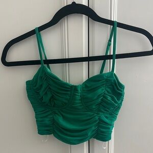 White Fox Boutique Green Crop Top